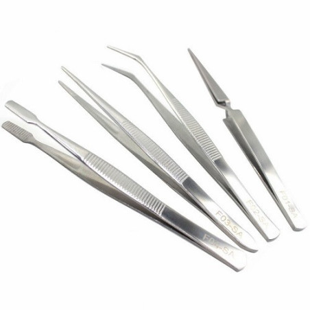 Juego con 4  pinzas de precisión