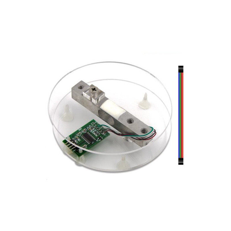 Celda de carga sensor de peso 5Kg con modulo HX711 y base de acrílico