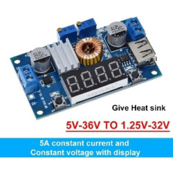 Módulo regulador XL4015 step-down 50W 5A con display
