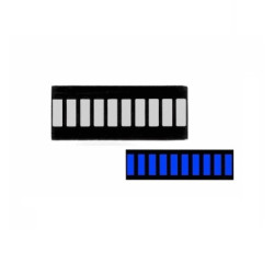 Barra de leds 10 bits azul 102510-BB