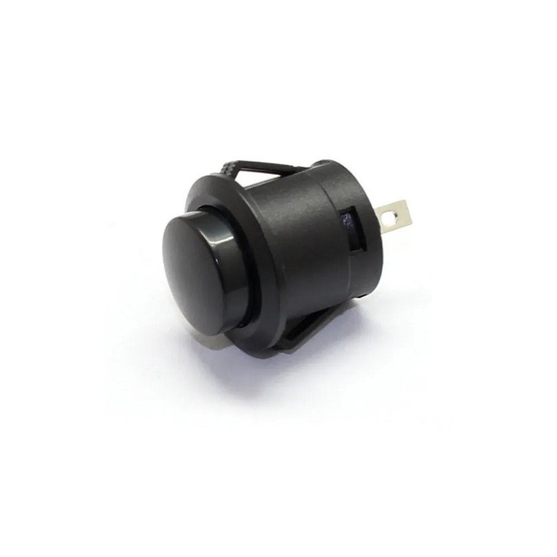 Pushbutton redondo negro plastico PB-100