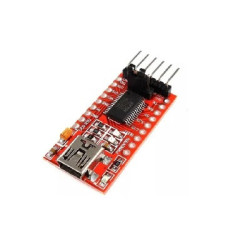 Mini USB a TTL Rojo FTDI232