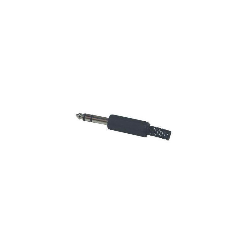 Plug TRS 6.3mm plastico estereo CA-095PS