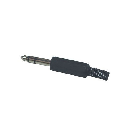 Plug TRS 6.3mm plastico estereo CA-095PS