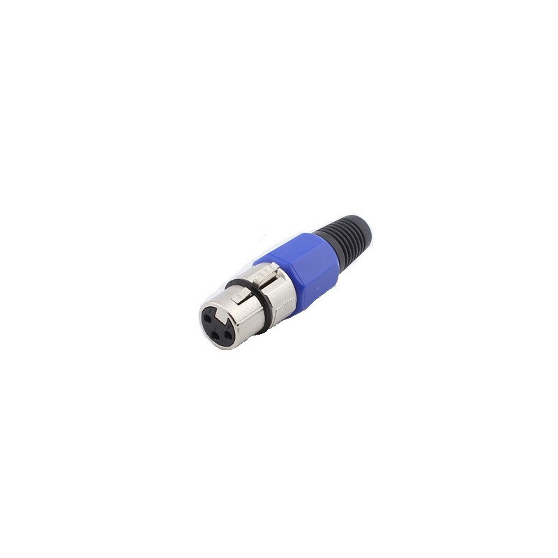 Jack Canon XLR plastico hembra azul CA-1900PSBL