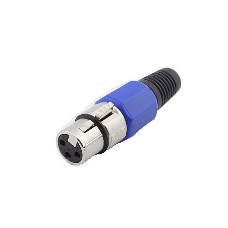 Jack Canon XLR plastico hembra azul CA-1900PSBL