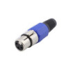 Jack Canon XLR plastico hembra azul CA-1900PSBL