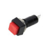 Pushbutton cuadrado rojo plastico PB-105RD