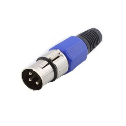 Plug Canon XLR plastico macho azul CA-195PSBL