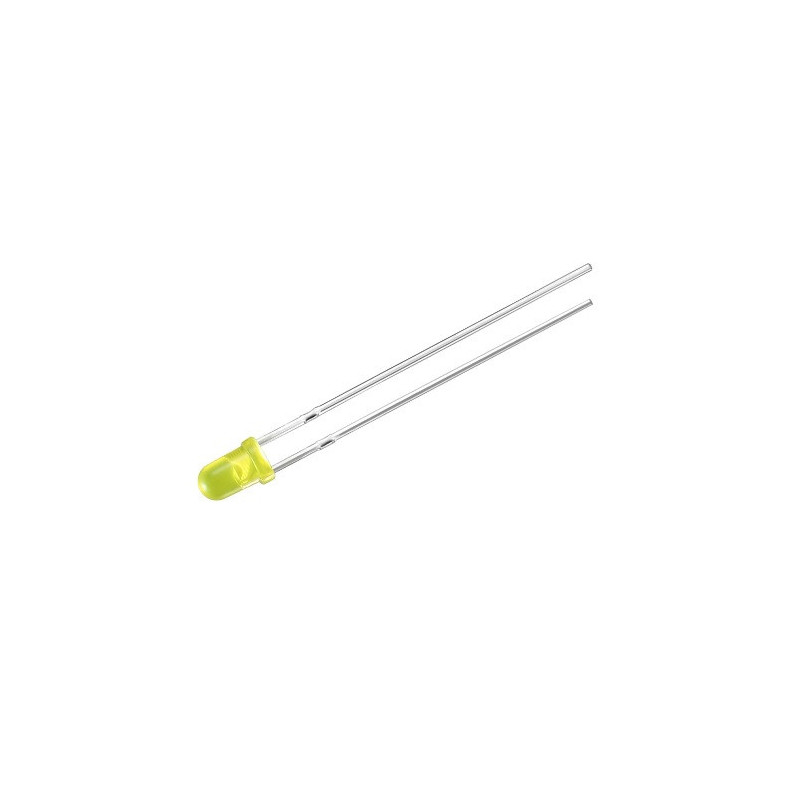 LED 3mm difuso amarillo