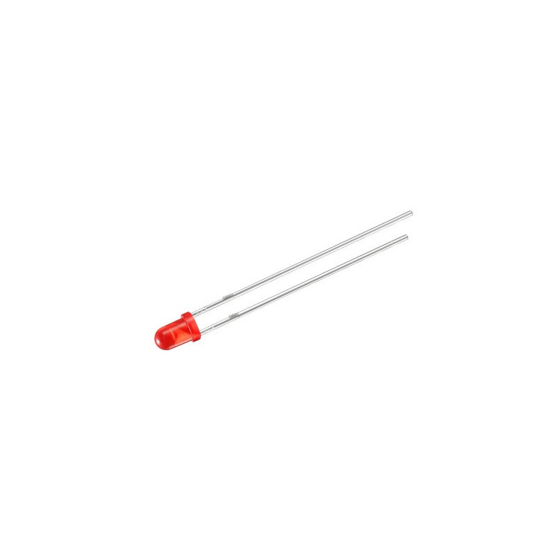 LED 3mm difuso rojo