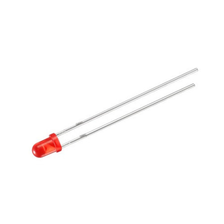 LED 3mm difuso rojo