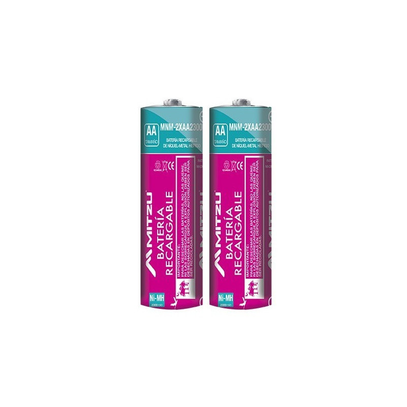 Kit 2 baterías AA 1.2V 2300mAh