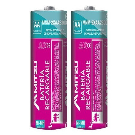 Kit 2 baterías AA 1.2V 2300mAh