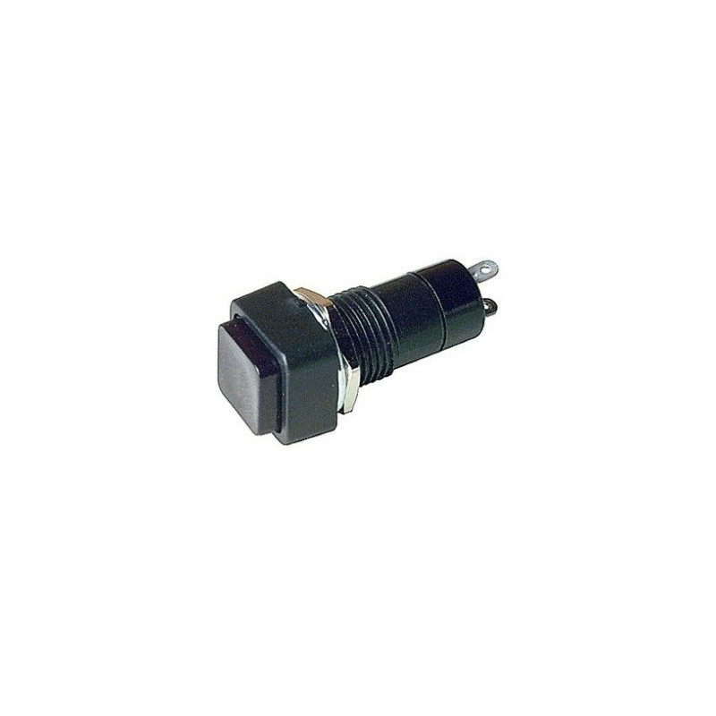 Pushbutton cuadrado negro plastico PB-105BK