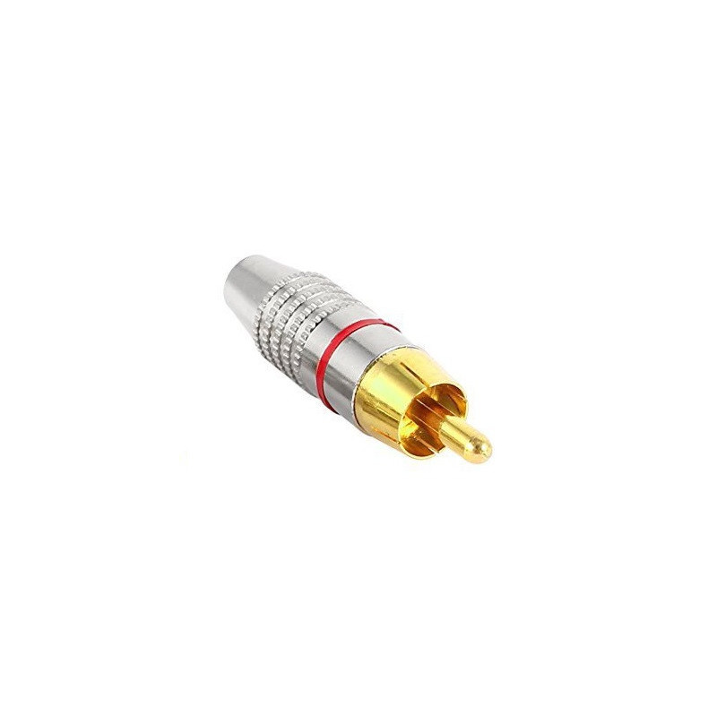 Plug RCA metalico rojo CA-160MLRD