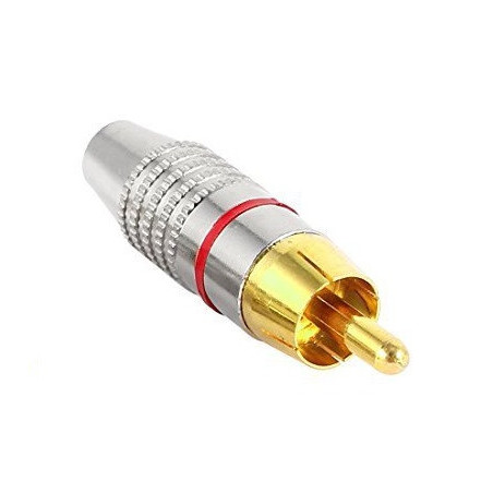 Plug RCA metalico rojo CA-160MLRD