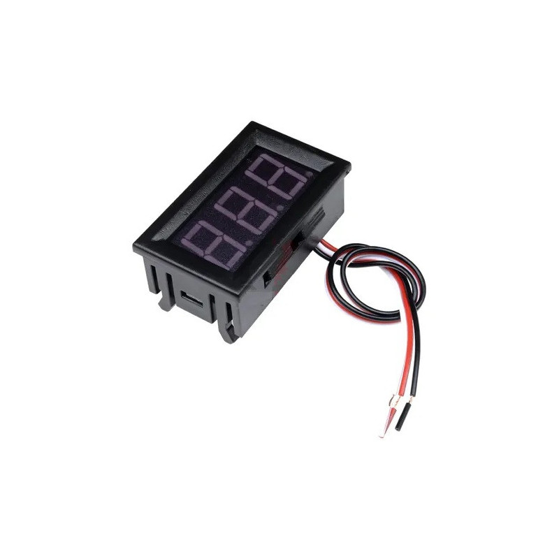 Mini Voltimetro digital 0V a 100V grande rojo