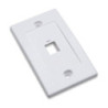 Placa de pared rectangular para 1 conector RJ45