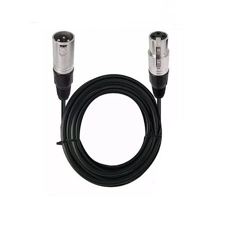 Extensión negra de plug Cannon a jack Cannon 4.5m