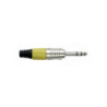 Plug TRS 6.3mm metalico estereo amarillo CA-101ML