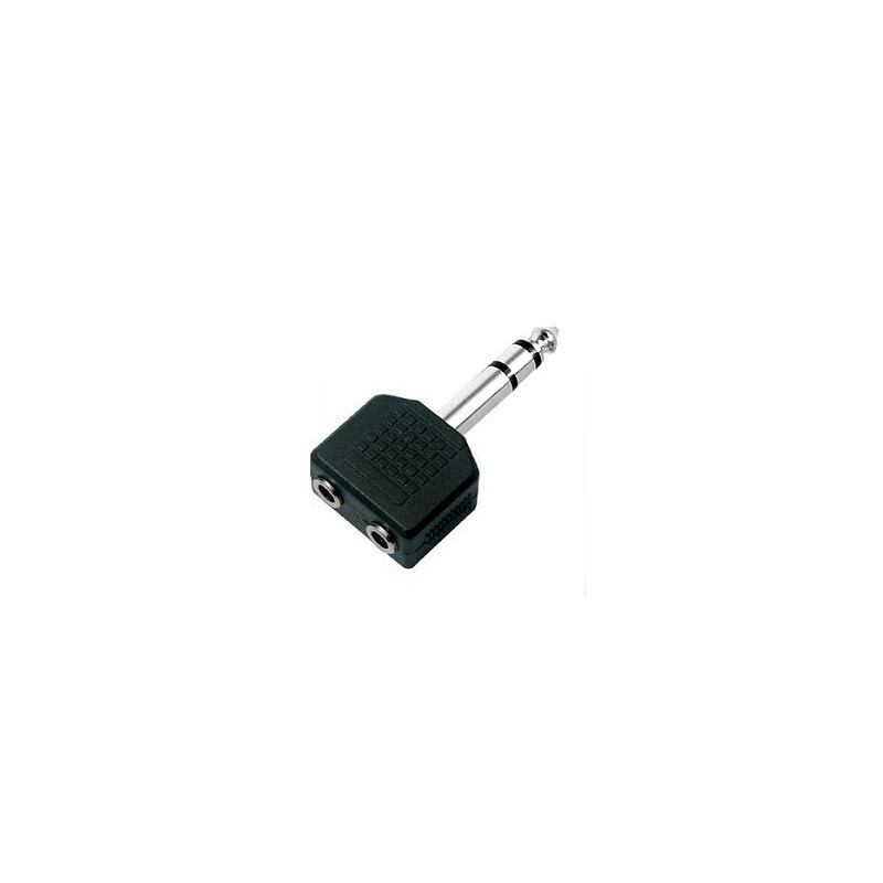 2 Jack Y 3.5mm a plug TRS 6.3mm estereo CA-131PS