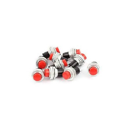 Pushbutton rojo redondo NA PB-076ARD