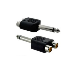 Jack Y RCA a plug TS 6.3mm...