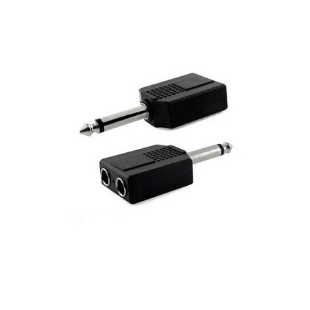 2 Jack Y 6.3mm a plug 6.3mm TS mono CA-129PS