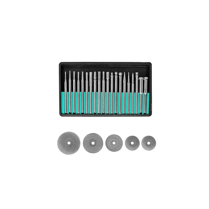 Juego de puntas y discos para mototool