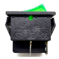 SW-050GR Switch grande rectangular 2P2T AC verde c