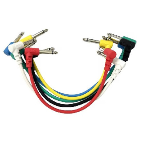 Cable para audio plug 6.3mm mono en L 60cm