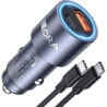 Cargador de carro con cable tipo C